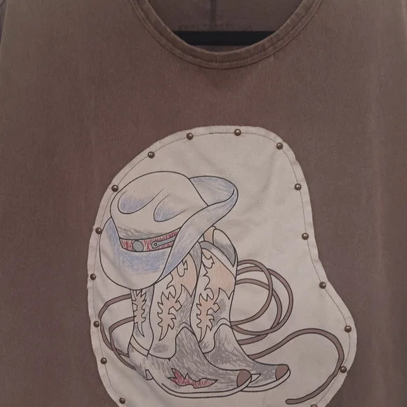 Easel Brown Graphic Short Sleeve Tee - Picture 4 of 5